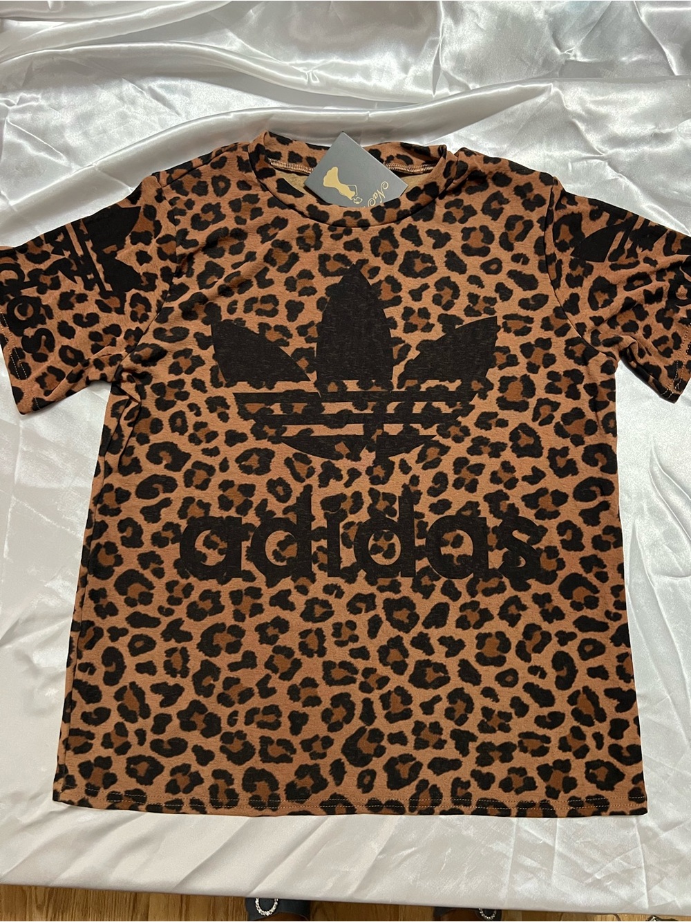 Inspired Brown Leopard Print Logo Tee
